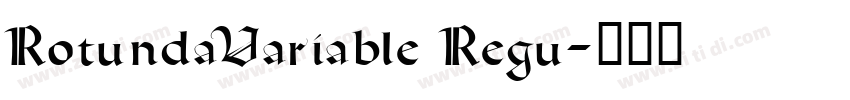 RotundaVariable Regu字体转换